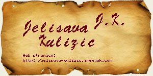 Jelisava Kulizić vizit kartica